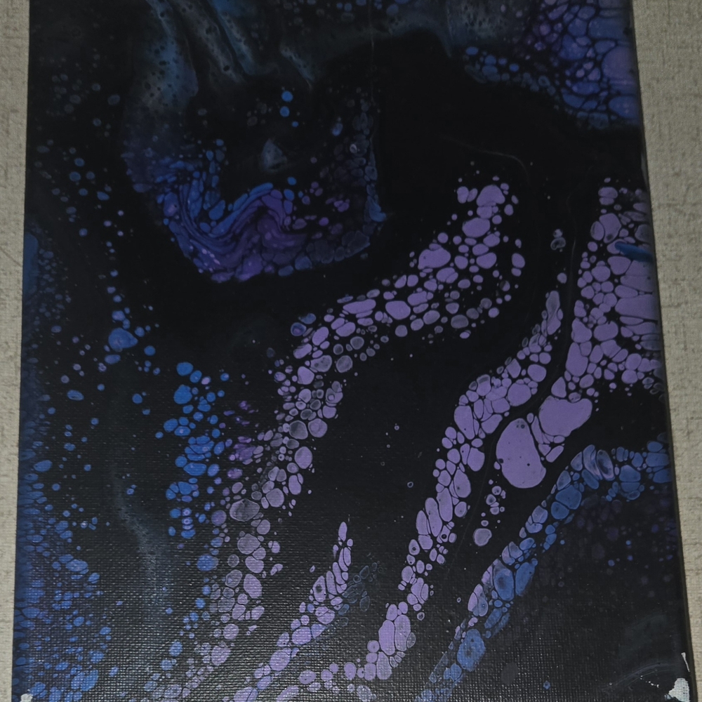 Abstract Blue and Purple Canvas Art